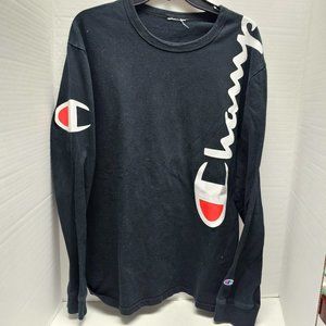 Bold Champion Spell Out Red White Graphic T Tee Long Sleeve Shirt Men Women